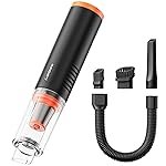 Ambrane 14kPA Powerful Suction 100W Wireless Hand Vacuum Cleaner, BLDC Motor HEPA Filter, Compact & Lightweight for Car, Home use, & Pet Hair (MiniVac 03, Black)