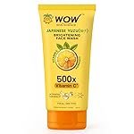 WOW Skin Science Japanese Yuzu + Vitamin C with Ceramide Brightening Face Wash | 500x Vitamin C | For Strengthened Glowing Skin | Paraben-Free Gentle Cleanser with Orange Peel & Camu Camu | 100ml