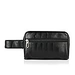 Lifelong Toiletry Bag for Men & Women | Vegan Leather Travel Pouch | Shaving Kit, Grooming & Makeup Organizer | Toiletry Bag for Travel, Gym, Daily Use, Cosmetics, Toiletries & Essentials (Black)
