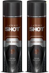 LAYER'R Shot Dark Cocoa Deodorant Spray - For Men(240 ml, Pack of 2)