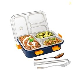 TOYTASTIC Lunch Box Sealed Leakage Proof Stainless Steel Lunch Box wit