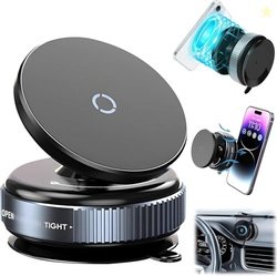 Magnetic Car Phone Mount, 360 Rotatable Dashboard Phone Holder, Strong