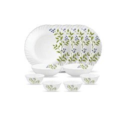La Opala Novo Collection Opal Glass Crockery | for Family of 4 | Dinne