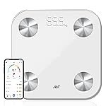 ANT Alpha Smart Scale for Body Weight, App Enabled Digital Bathroom Scale, BMI Weighing Scale, Bluetooth Body Fat Scale, 12 Metrics Supportive Large Display Rechargeable Battery,30M Warranty – Mercury