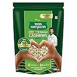 Tata Sampann Pure Cashews Whole/Kaju, 500g, Nutritious & Delicious, Premium Kaju nuts, Rich in Protein, Magnesium & Phosphorus, Deluxe Size & Crunchy Nuts