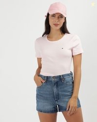 TOMMY HILFIGER Women SS Crew-Neck New Fave Core T-Shirt