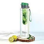 Cello Fruit Infuser Glass Water Bottle 750ml, Green | Wide Sealed Flip-Top Cap, Leak-Proof, Durable | Airtight, Reusable| Detox Infuser Glass Bottle for Fridge, Gym, Office, Travel, Kitchen & Trekking