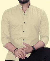 Sedum Sestri Men Regular Fit Solid Mandarin Collar Casual Shirt