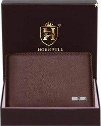 HORNBULL Men Casual Brown Genuine Leather RFID Wallet - Regular Size(4