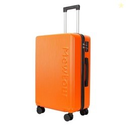 Mewtour 24 Inch Orange ABS Zippered Luggage Set, Lightweight with Tele