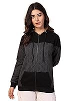 Rigo Fleece Oversized Jackets for Women | Hooded & High Neck Jackets for Women | Full Sleeves Winter Wear Jacket for Women