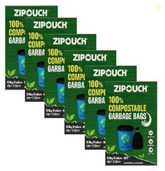 ZIPOUCH Compostable Garbage Covers Medium Size 19x21 Inches | 75 Bags