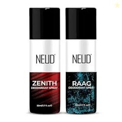 NEUD Pack of 2 Deodorent Body Spray ZENITH and RAAG (Pack of 2-50ml Ea