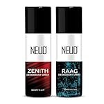 NEUD Pack of 2 Deodorent Body Spray ZENITH and RAAG (Pack of 2-50ml Each) Deodorant Combo, Long Lasting Smell, Unisex