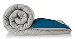 Solimo Microfibre Reversible Comforter, Double (Ash Grey & Deep Teal, 200 GSM)