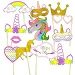AMFINÂ® Photo Booth Props/Unicorn Props/Prop Birthday Decorations/Unicorn Props for Birthday Decoration/Props for Photoshoot/Photobooth Props/Props for Birthday – Pink
