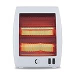 CG Norris 800W 2Q Quartz Room Heater | 2 Heat Settings | Tip Over Safety Switch | Noiseless Operation | Ideal for Rooms up to 150 sqft | White