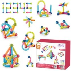 KIPA GAMING MagPlay Roundel | 26-Piece Magnetic Sticks and Blocks Buil