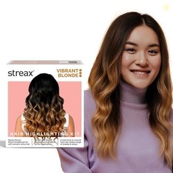 Streax HC Highlighting Kit Blonde Hair Colour, Vibrant Blonde 180g 12