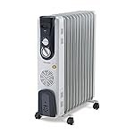 Morphy Richards OFR 13F 13-Fin Oil Filled Radiator Room Heater | 2900W (2500W + 400W PTC Fan) | Adjustable Thermostat, Safety Shut-Off, Castor Wheels | White