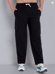Go Devil Men Printed Black Track Pants