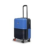 Nasher Miles Istanbul Hard-Sided ABS and PC 8 Wheels Double Spinner Cabin Luggage Blue Dark Blue 20 inch | 55cm Small Trolley Bag