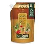 Dabur Vatika Ayurvedic Shampoo Refill Pouch – 1l | Damage Therapy | Power of 10 ingredients for solving 10 hair problems| No Parabens | For all hair types