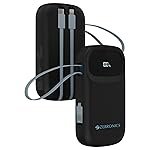 ZEBRONICS 10000 mAh Power Bank, Compact Design, 22.5W Fast Charging, Built-In (Type-C & Lightning Cable) Type-C Port, LED Percentage Indicator, For All Mobiles, Tablet, Earbuds, EnergiTank 10R2(Black)