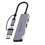 Amkette Type A+C 5 in 1 USB Hub 3.0, Upto 5GBPS DataTransfer Speed,Dedicated Card Reader&Micro SD Slot, Universally Compatible with All USB,Speaker,Laptop,Hard Drive,15cm Cable
