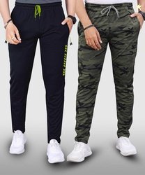 VeBNoR Pack of 2 Men Printed Black, Green Track Pants