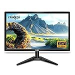 FRONTECH 22-inch, LED, HD 1680×1050, 60Hz, Black, Wall Mountable Slim & Stylish Design, 16.7M Colors, HDMI & VGA Ports, Built-in Power Supply Monitor (MON-0060)