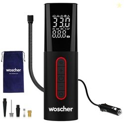Woscher 501 Digital Tyre Inflator for Car & Bike | 150 PSI | Auto Shut
