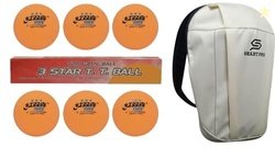 DHS TT Ball 40MM 3 Star Orange (6 Pcs Box) 24 PCS with Smart PRO TT Sp