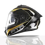TVS Racing Hurricane Series Full Face Dual Visor Helmet for Men | Premium Bike Helmets with ABS Shell | Quick Release System | Aerodynamic Design | ECE, DOT & ISI Certified