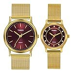 TIMEX Analog Watch for Pair with Round Dial & Water Resistant Couple’s Wrist Watches