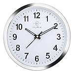 Sehaz Artworks Wall Clock for Living Room Stylish Latest | Clock for Home | Wall Clock for Hall | Wall Watch for Living Room – Silver 20Ã20 cm