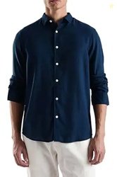 UPnGO Mens Regular Fit Cotton Blend Black Formal/Casual Shirt | Full S