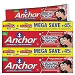 Anchor Cooling Fresh Gel Toothpaste 600g (150g x 4) | With Japanese Coolactâ¢ Technology & Micro-Crystals | Fluoride Toothpaste for Stronger Teeth & Long-Lasting Freshness | 100% Vegetarian