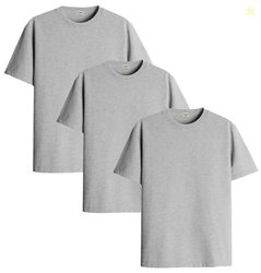 ADRO Men's Solid Regular Fit T-Shirt (RCM3-PLN-GR-GR-GR_Grey