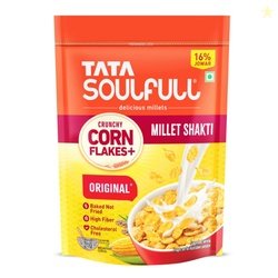 Tata Soulfull Corn Flakes+, Original*, Crunchy Corn & Millets, Baked N