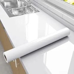 Self-Adhesive Kitchen Wallpaper Oil Proof and Waterproof Plain White S
