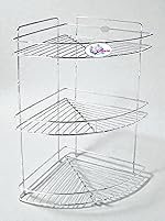 FineArtsÂ®3 Shelf Corner_B_Stnfy Stainless Steel Shelf Rust-Free Space Saving Wall Mount Rack Multi-Purpose Kitchen & Bathroom Organizer Heavy Duty 1/2/3 Tier Corner Stand.