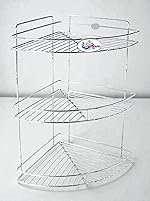 FineArtsÂ®3 Shelf Corner_E_Stnfy Stainless Steel Shelf Rust-Free Space Saving Wall Mount Rack Multi-Purpose Kitchen & Bathroom Organizer Heavy Duty 1/2/3 Tier Corner Stand.