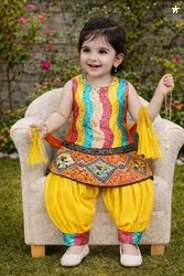 N Mondal Dresses Girls Festive & Party Kurta, Dhoti Pant & Dupatta Set