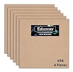EduwayÂ® A2 MDF Board Board Wood Sheet for Craft Art – 6×6 Inch, 4mm Thick, Pack of â6 – Premium Pine Cardboard for Artists, Art and Craft Students – Hard Cutout in Small and Large Sizes (15×15 cms)