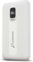 Pebble 10000 mAh Ultra Slim Pocket Size Power Bank(White, Lithium Poly