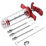 Kitchen Injector for Meat, Meat Injector Syringe Marinade Turkey Seasoning Injector Syringe with Scales for Restaurant Hotel Home Kitchen BBQ Party Sauce Injector