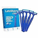 LetsShave Pro 3 Plus Disposable Shaving Razors, Pack of 5, Manual Triple Blade Razor for Men