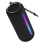 Boat Stone Spinx Pro Bluetooth Speaker with 20 W RMS Sound, Up to 8 hrs of Playtime, BTv5.0, Built-in Mic, RGB LEDs, TWS Feature, TF Card, AUX Port & USB Type-C Port(Midnight Black)
