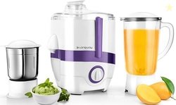 Longway Juicy 600 Watt Juicer Mixer Grinder with 2 Jars for Grinding,